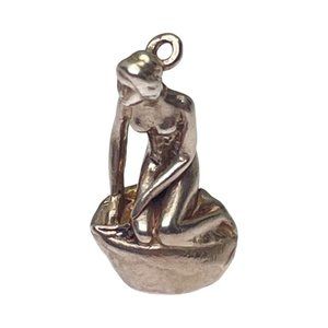 Vintage Sterling Silver Nude Lady Charm
